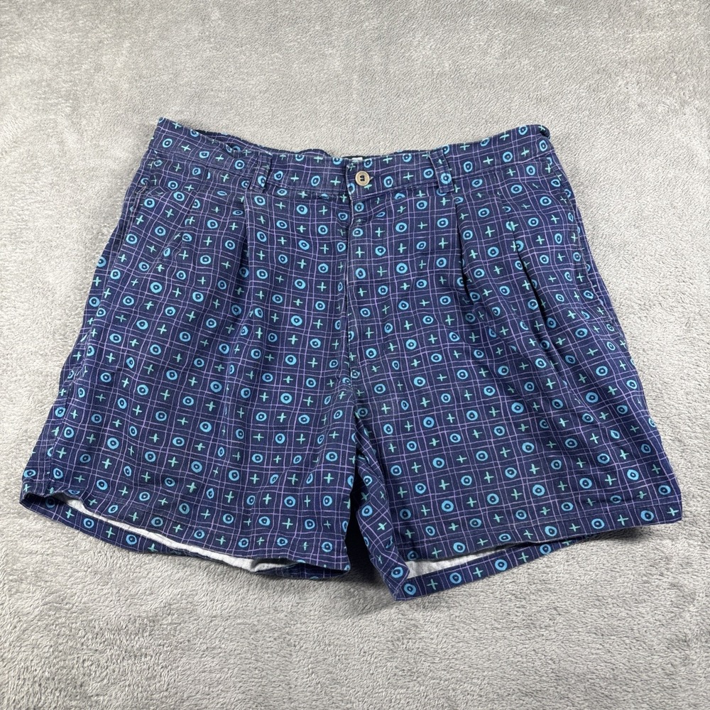 LACOSTE Regular Fit‎ Cotton Bermuda Purple and Pattern Shorts Men's Size 36